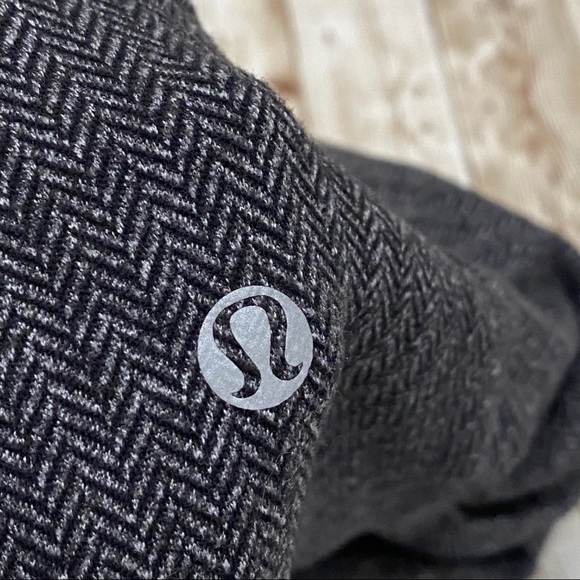 LULULEMON ATHLETICA Heathered Herringbone Black Think Fast Long Sleeves Size 6 - Picture 14 of 16